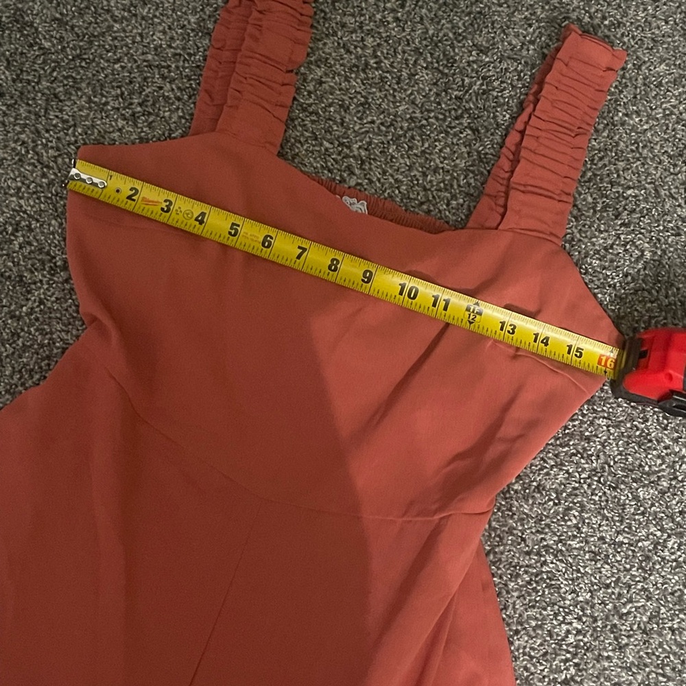 NWOT Sadie and Sage coral Make It Up Cut Out sleeveless Jumpsuit with pockets M - Picture 8 of 16